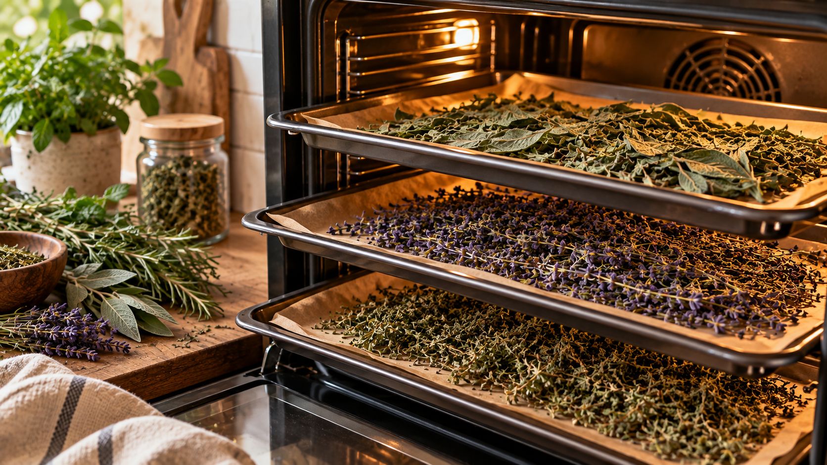 Métodos tradicionales para secar hierbas medicinales sSecado al horno